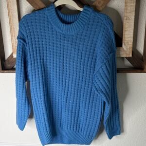 SO Lush blue Knit Sweater comfy oversized medium